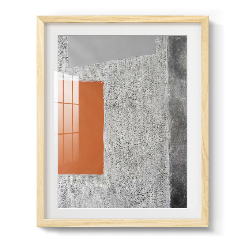 Quadratic Layout II - Impression encadrée, Natural, H 28,5 po x l 20,5 po