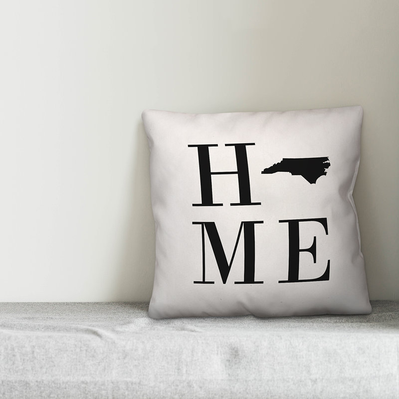 Alabama Home State Indoor/Outdoor Throw Pillow, North Carolina