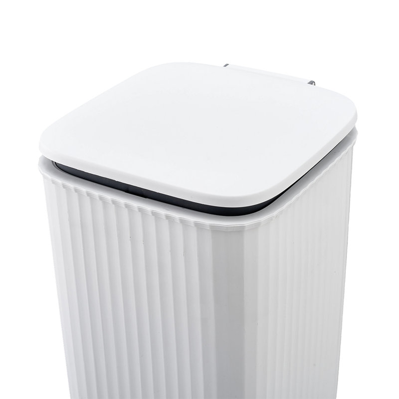 Plastic Step On Waste Bin, 28.8cm H x 23cm W x 22cm D