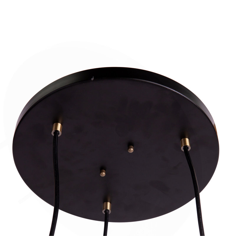 Luminaire suspendu grappe 3 lumières Renmarco, Noir