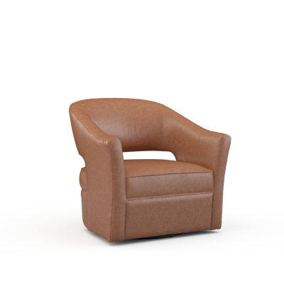 Luna Leather Barrel Chair