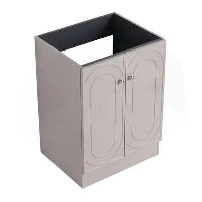 24" Freestanding Bathroom Vanity  & 2 Soft-Close Cabinet Doors (KD-Packing)-Excluding Sink
