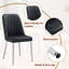 Modern Tempered Glass Round Dining Table Set With PU Leather Upholstered Dining Chairs-115116111-115116112