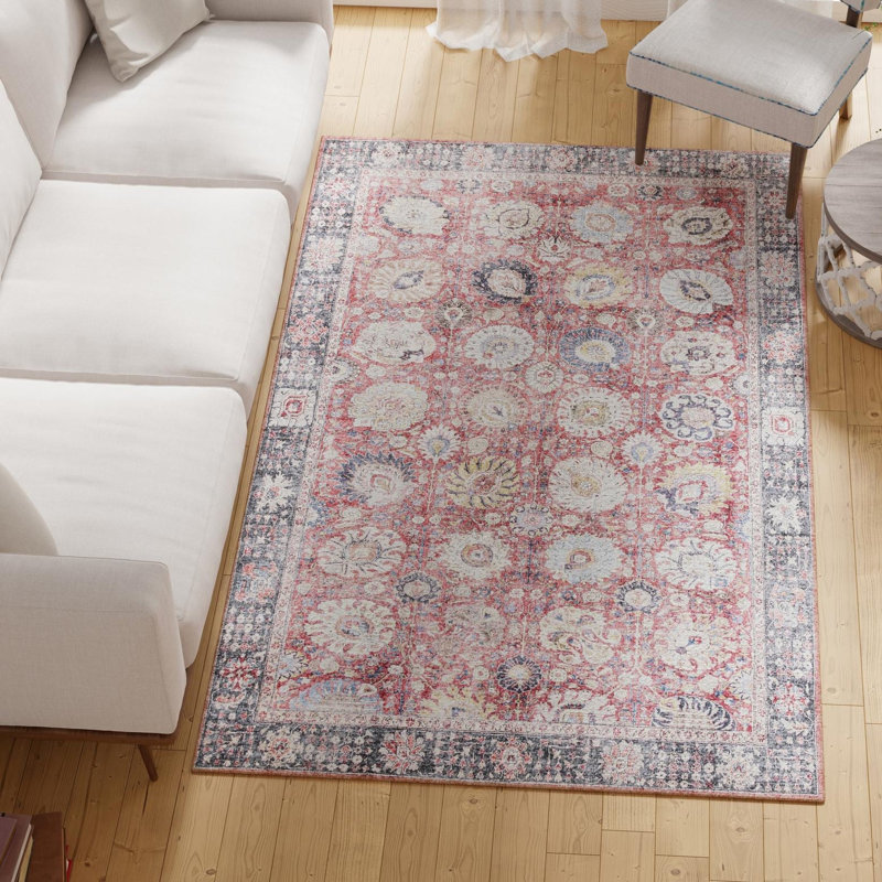 Bungalow Rose Miriam Timeless Rug, Rectangle 8 pi 4 po x 12 pi