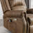 Aidin 38.19" Wide Top Leather Power Recliner Brass Nail Decoration Massage Heating (Set of 4)-90802637