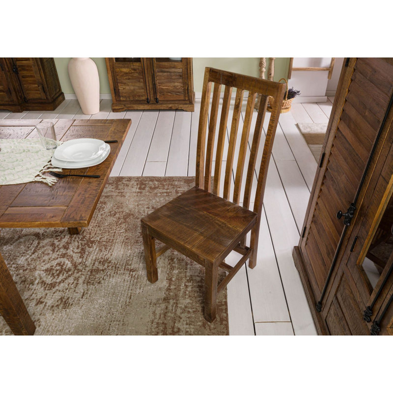 Rodez 45cm H Solid Wood Slat Back Side Chair