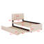 Upholstered Platform Bed With Trundle-1800928857