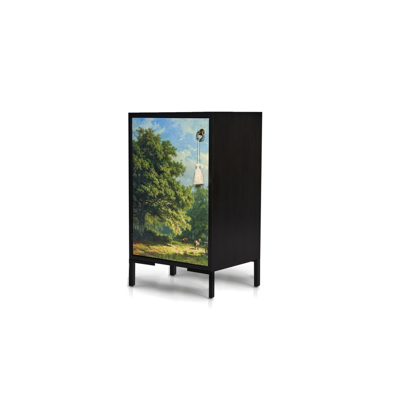 Haydenville 40cm W Solid Wood Bedside Table