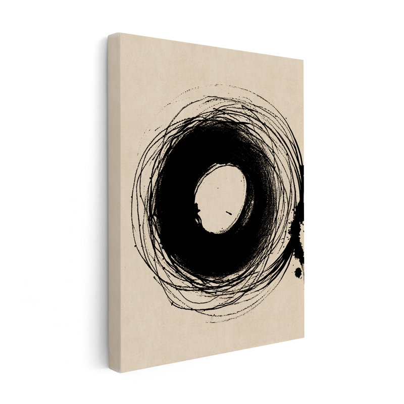 Dessin circulaire fait à la main, Unframed, Canvas, 18"H x 24"W