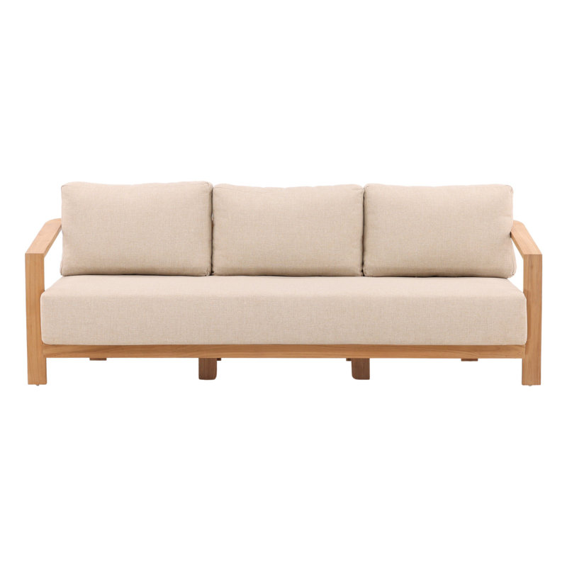 Redford 85" Wide Outdoor Patio Sofa, Sand
