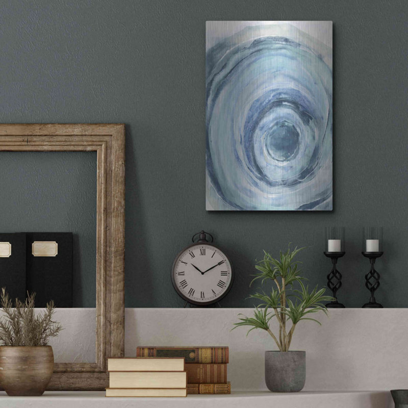Red Barrel Studio® «Watercolor Geode IX» par Chris Paschke, art mural en métal, H 16 po x l 12 po