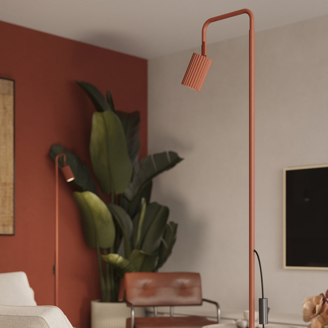 B&Q -  Luminosa Karbon Task Floor Lamp Red Ochre 1X Gu10 - Image 3