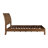 Brown Finish Headboard Queen Platform Bed, Transitional Look Bed With