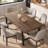Industrial Dining Table For 6~8 People, 70.87" Long Rectangle Dining Table-158970333