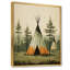 Green Native Tipi Serenity In Nature II - Native American Wall Art Prints-645388152-645388157