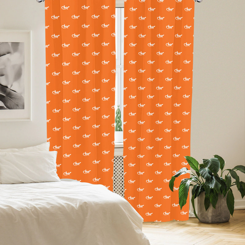 Gecko Semi-Sheer Rod Pocket Curtain Panels, 28" x 95"