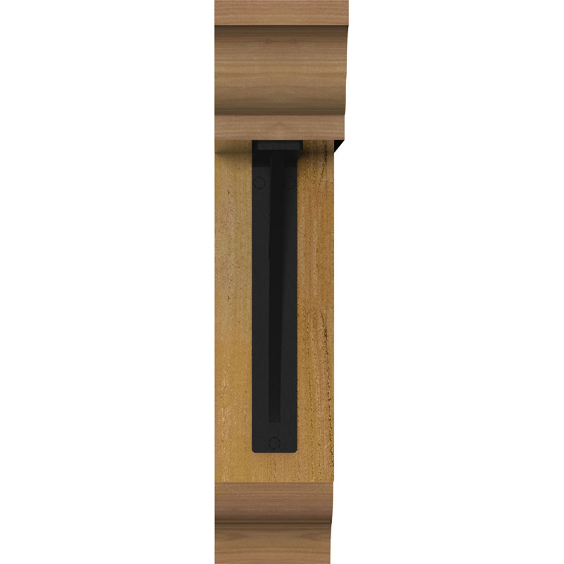 Support de fer simple 4 po Galveston, H 18 po x P 15 1/2 po, Cèdre rouge de l'Ouest l 4 po x T 4 po (sciage br