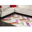 Tapis à chevrons rouge / crème / vert-1027748501