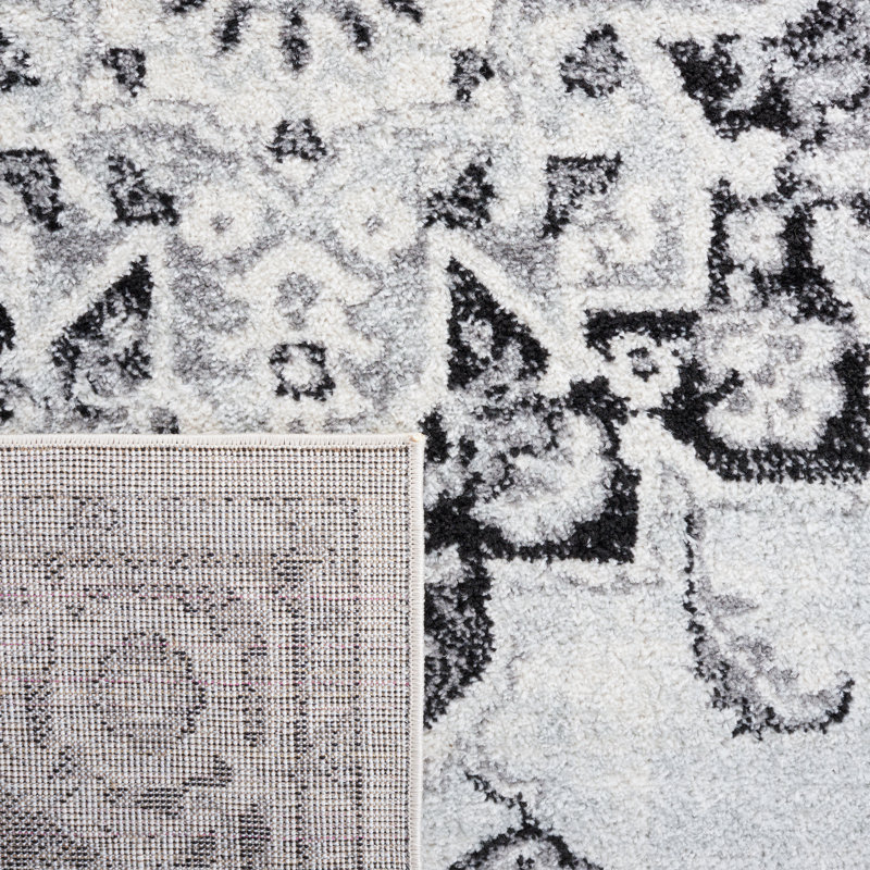 Tapis ivoire / noir Tulum 279, Rectangle 9 pi x 12 pi