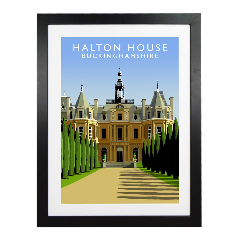 Halton House by Richard O'Neil - Print, Black Wood Frame, 43.5 cm H x 33.5 cm W x 2.2 cm D