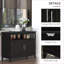 Buffet moderne, armoire de cuisine moderne, armoire à café avec tablette à 2 niveaux