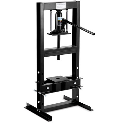 6 Ton H-Frame Hydraulic Shop Press – Heavy Duty Adjustable Height Floor & Bench Press with Press Plates – Straightening, Bending, Automotive Repair – Hydraulic Power Equipment – All Black