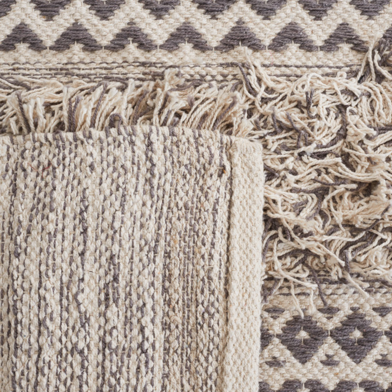 Amrjeet Flat Weave Cotton Southwestern Rug, Rectangle 5' x 8'