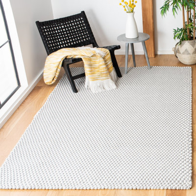 Bernel Handmade Flatweave Cotton Light Grey Area Rug
