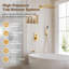 Brushed Gold Shower Faucet Set 10 inch Rain Shower Head Combo with Tub Spout Kit