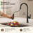 Pull-Down Kitchen Faucet with Dual-Function, Single-Handle Sink Faucet with Swivel Spout-120793562