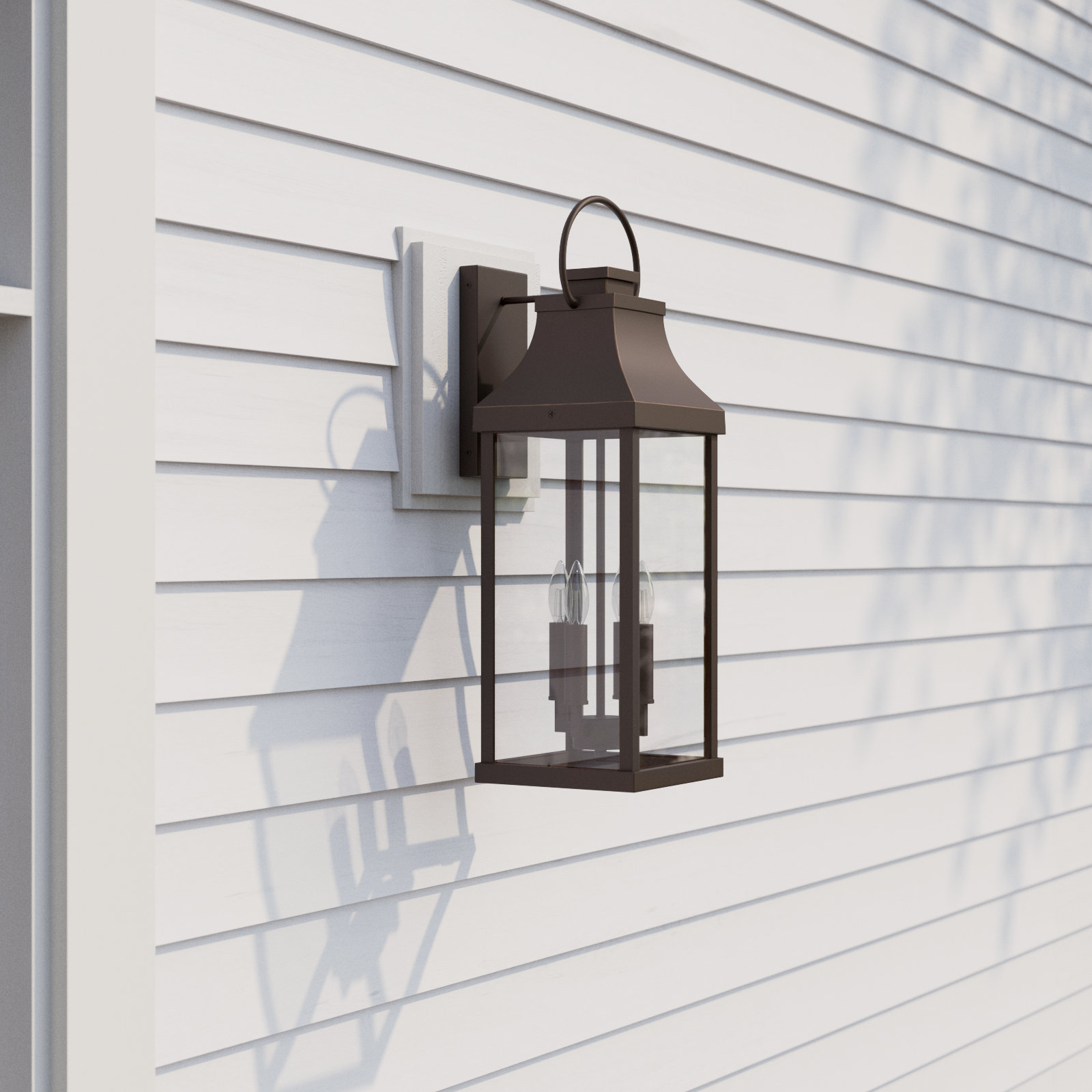 Caden 4 Light Outdoor Wall Light, Oiled Bronze