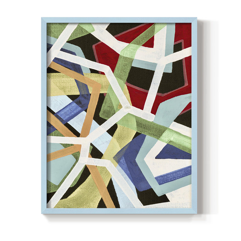 Magnetic Color I Framed Print - Solid Wood, 21" H x 17" W, Blue