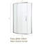 Élégante porte de douche à charnière néo-angle 34-1 / 8 "x 72" semi-sans cadre-111795427
