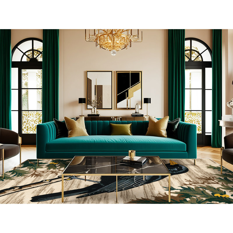  Tapis lavable de merle commun, Rectangle 6 pi x 9 pi