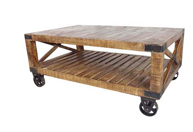 Adersen Solid Wood Top Coffee Table