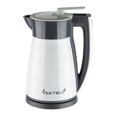 Vacuum Insulated Electric Kettles Vacuum Insulated Eco Friendly Easy Pour Cordless Kettle 1.5Litre, White