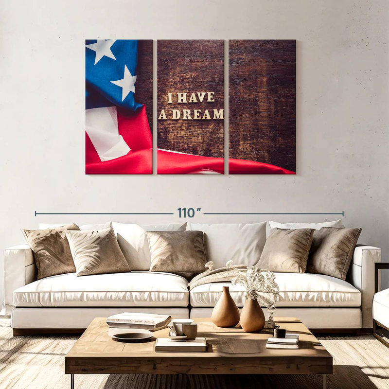 Drapeau américain Lelend I Have A Dream, H 48 po x l 74 po