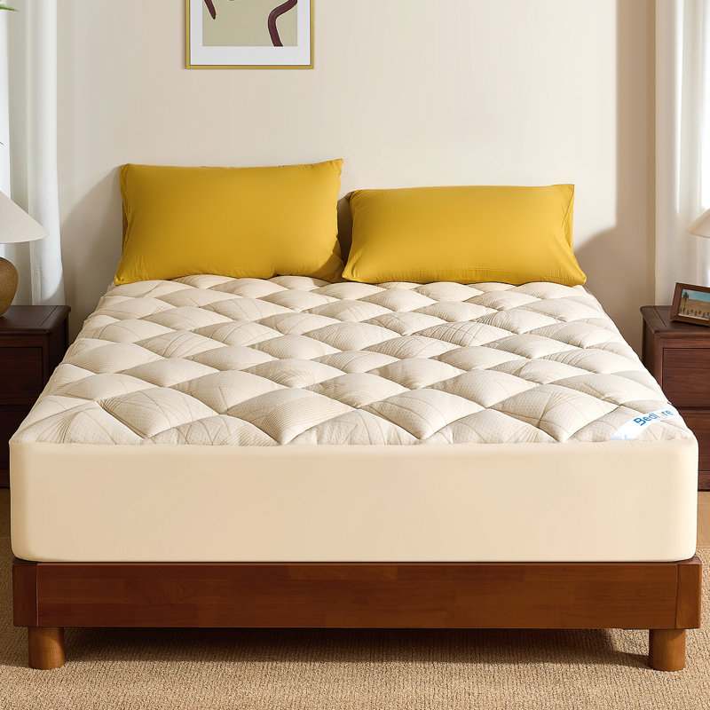 BEDLORE® Rayon Bamboo Mattress Topper, Plush Cloud-like Pillow Top Mattress Pad with 6-18'' Deep Pocket, Soft Bed Topper for Back Pain Relief