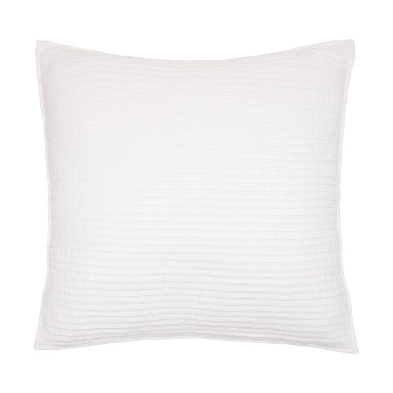 Taie décorative avec attaches en coton Laci, Euro
