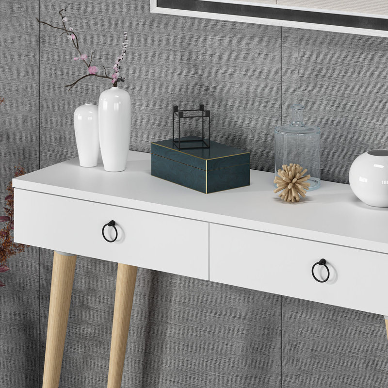 Console, H 33,9 po x l 39,4 po x P 13,8 po, Blanc