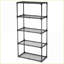 Tablette de rangement | 5 tablettes industrielles | Capacité de 550 lb | Assemblage facile | Acier noir