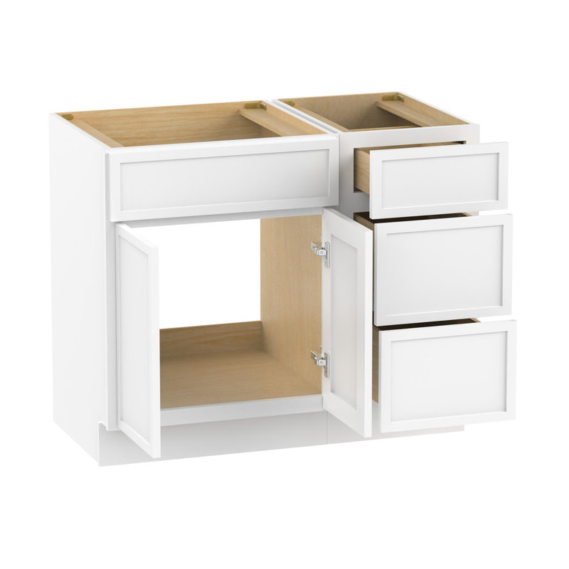 Base de meuble-lavabo simple 39 po seulement, Blanc