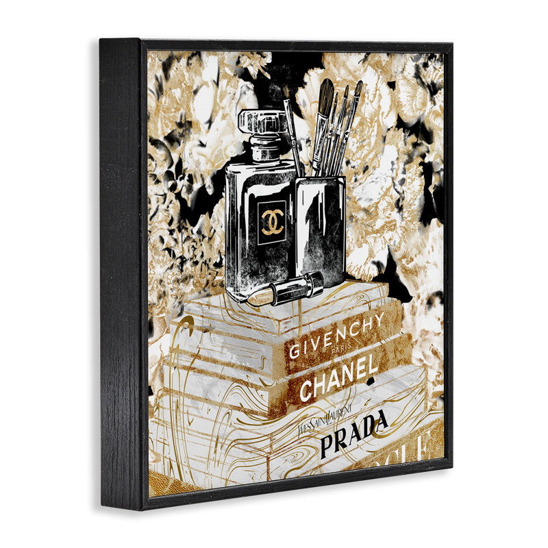 Glam Designer Accessoires, détail de livre de mode féminine, Giclée encadrée noir minuit, H 24 po x l 24 po