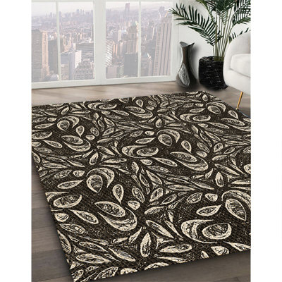 Tapis 100% à motifs lavables à la machine 2989 - Pat1219-BRN