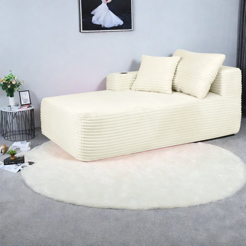 Canapé modulaire à compression avec rangement, méridienne moderne 66 pouces pour la maison