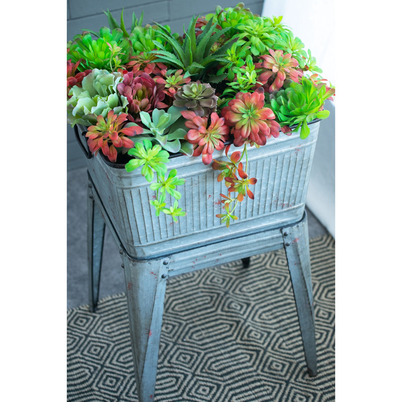 20.5x20.5x21" Metal Elevated Planter