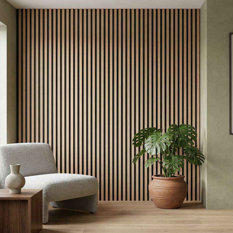 4Pcs Melamine-Faced MDF Wall Panels with PET Backing