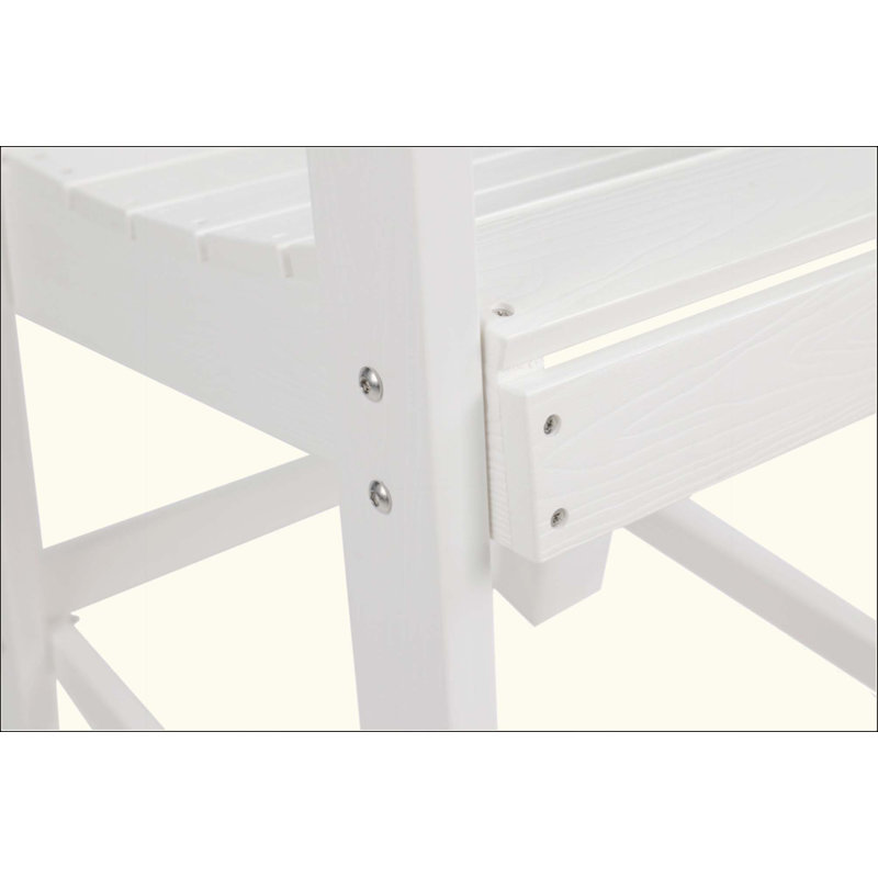 All-Season Outdoor Lounge Chair, Sturdy HIPS Material, 304 Stainless Steel Accessories, Comfort And Durability, White