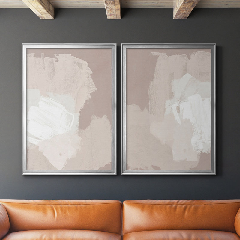 Nuage ardoise I, toile encadrée de qualité supérieure - prête à être accrochée, H 42,5 po x l 61 po x P 2,5 po, Argent