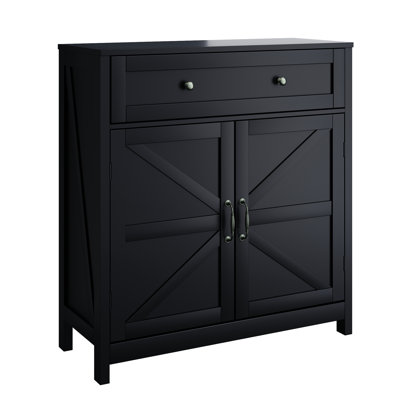 Black Kitchen Cabinet With Adjustable Shelf And Drawer Dining Area Shelf, Hue